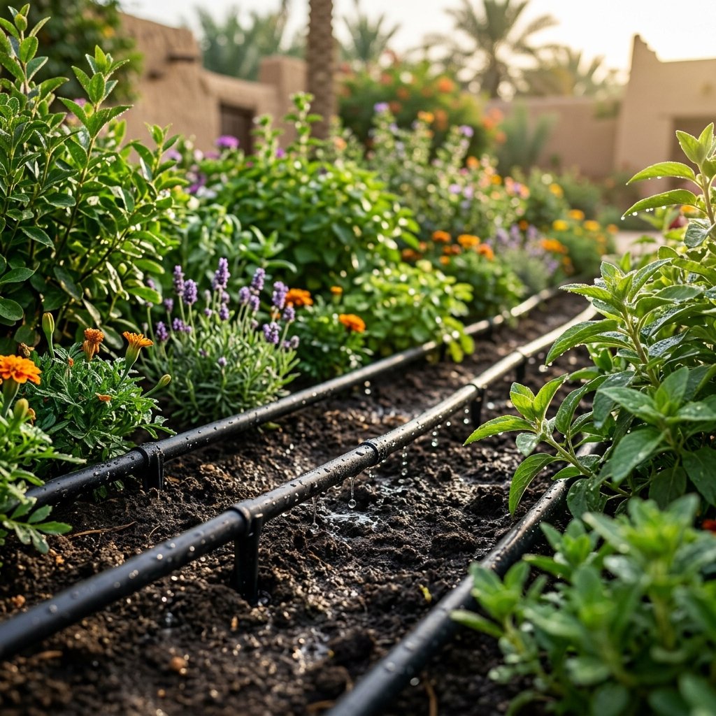 شبكات ري حدائق بجازان