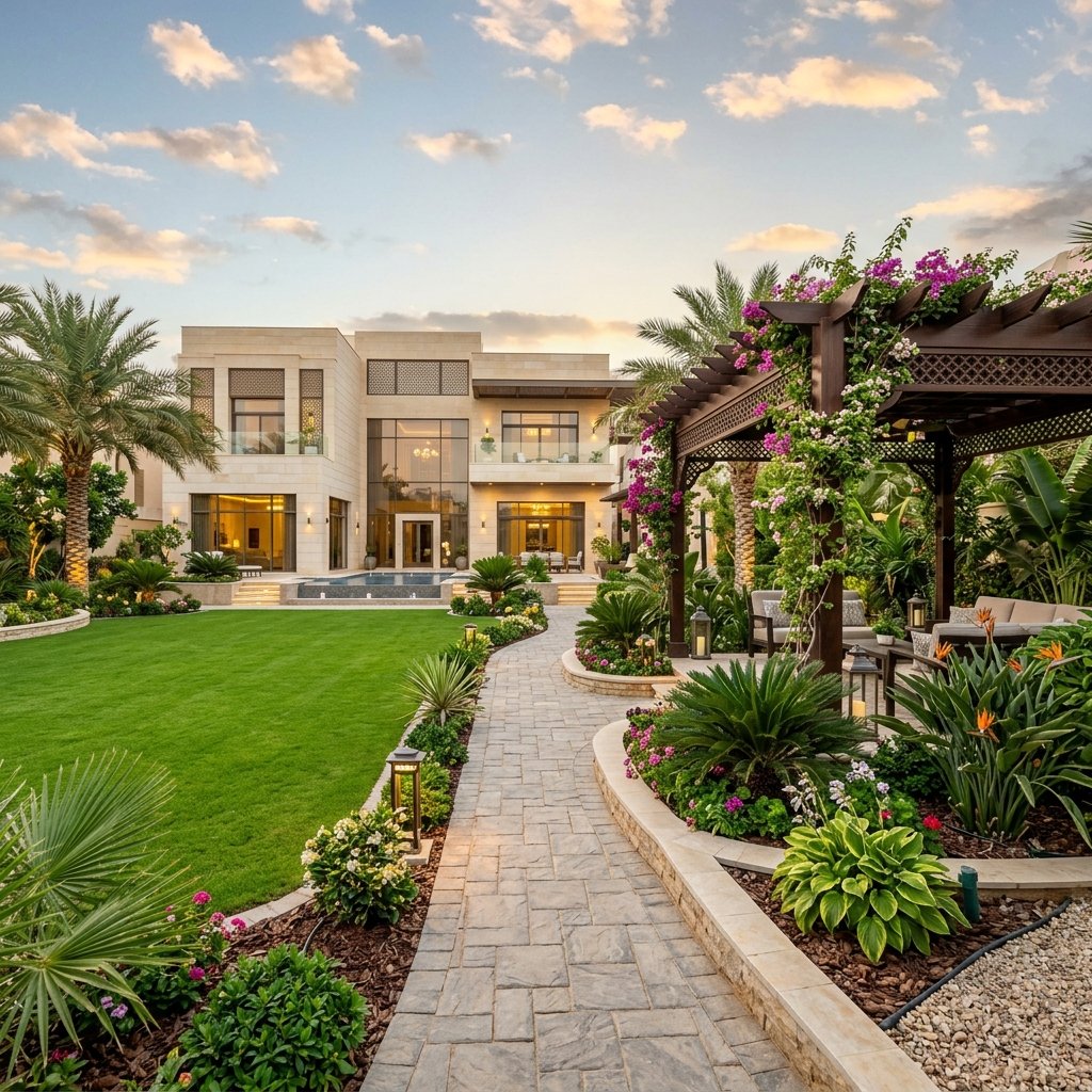 تنسيق حدائق فلل بجازان